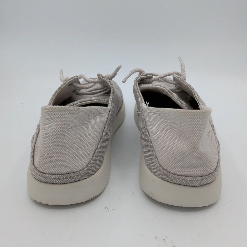 Chaco Paonia Loafer Womens 10 Gray Canvas Lace Up Luvseat Footbed JCH109148